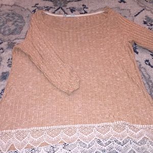 Burnt yellow long sleeve top